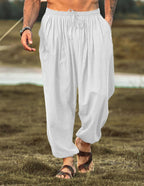 Lockere Fit Leinen Stil Hippie Hose