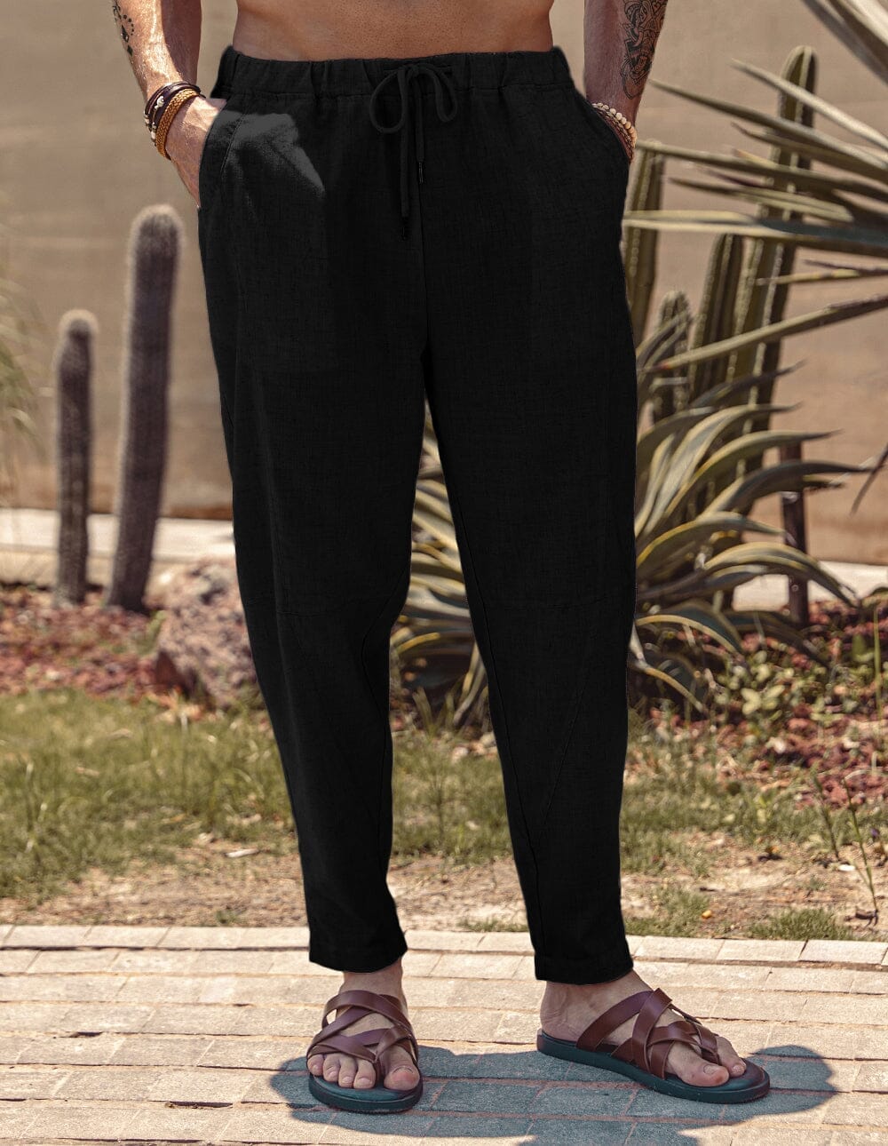 Leinen Stil Strand Hose