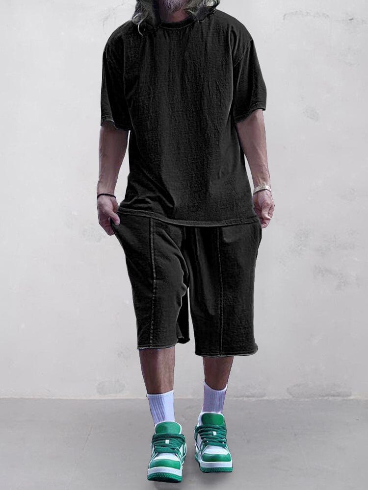 Casual Uni Color Trainingsanzüge Set