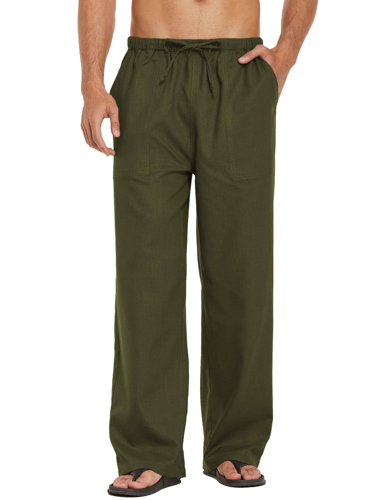Leinen Stil Lockere Waist Yoga Hose