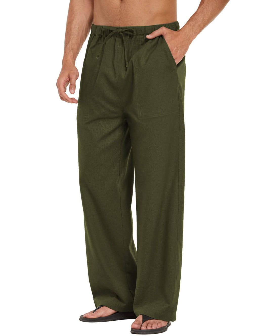 Leinen Stil Lockere Waist Yoga Hose