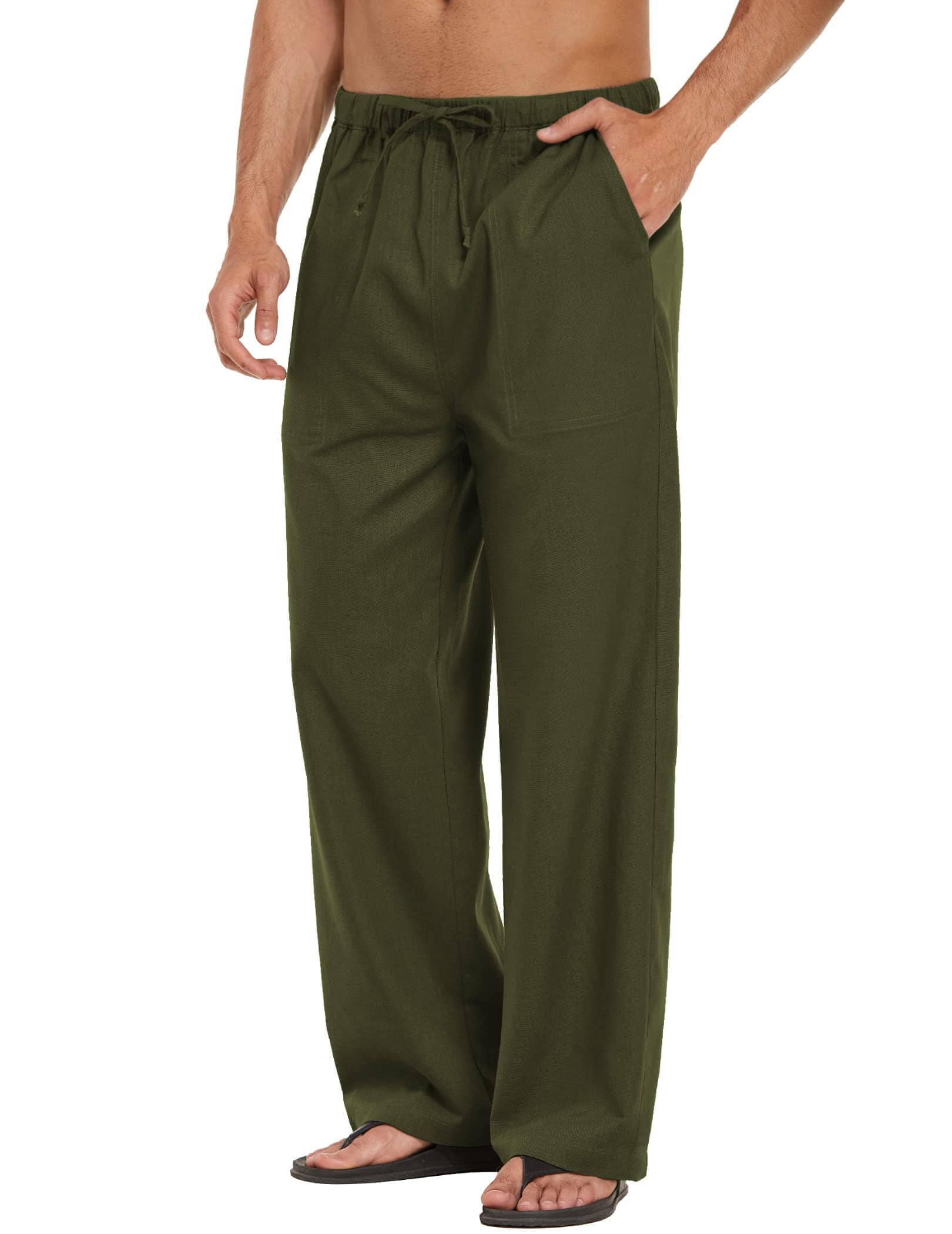 Leinen Stil Lockere Waist Yoga Hose