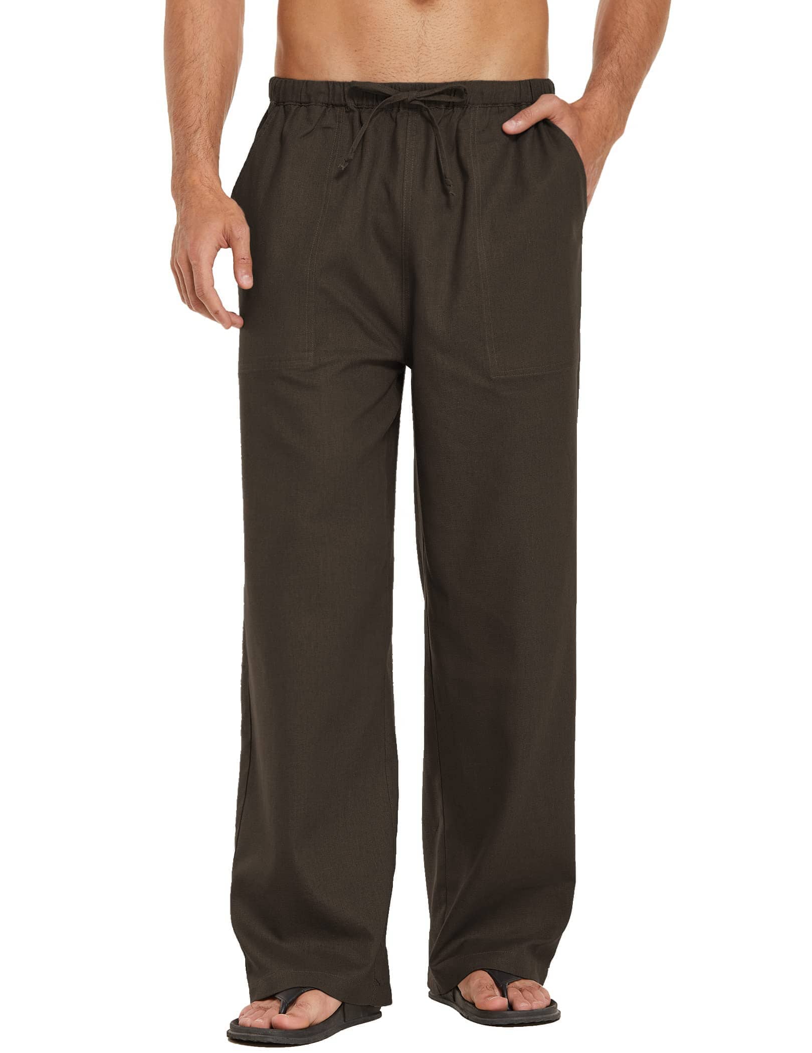 Leinen Stil Lockere Waist Yoga Hose