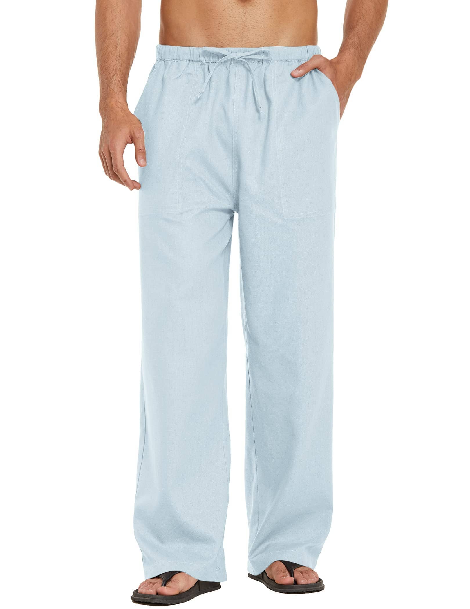 Leinen Stil Elastische Waist Yoga Hose