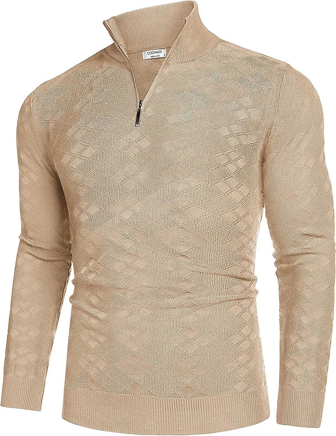 Quarter Zippper Mock Neck Pullover Pullover