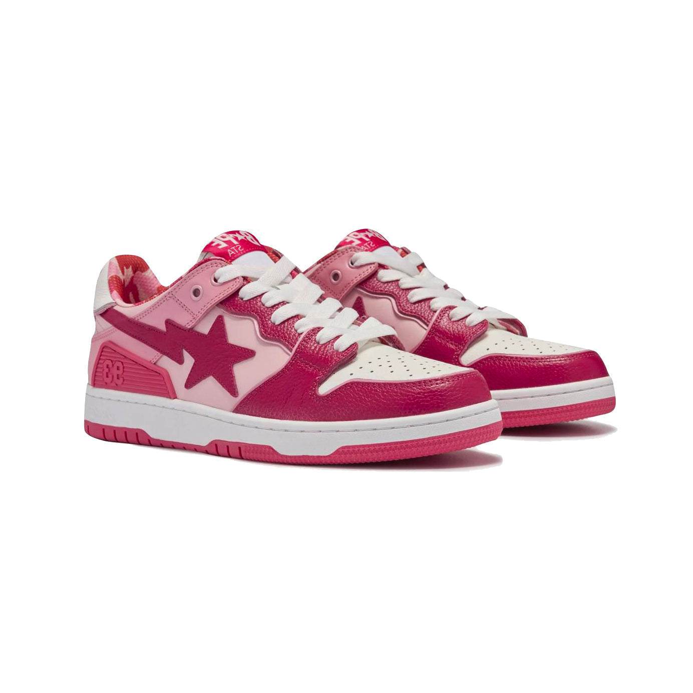 Sneaker A Bathing Ape SK8 STA ABC Camo Rosa Weiß