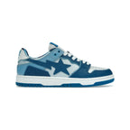 Sneaker A Bathing Ape SK8 STA ABC Camo Blau Weiß