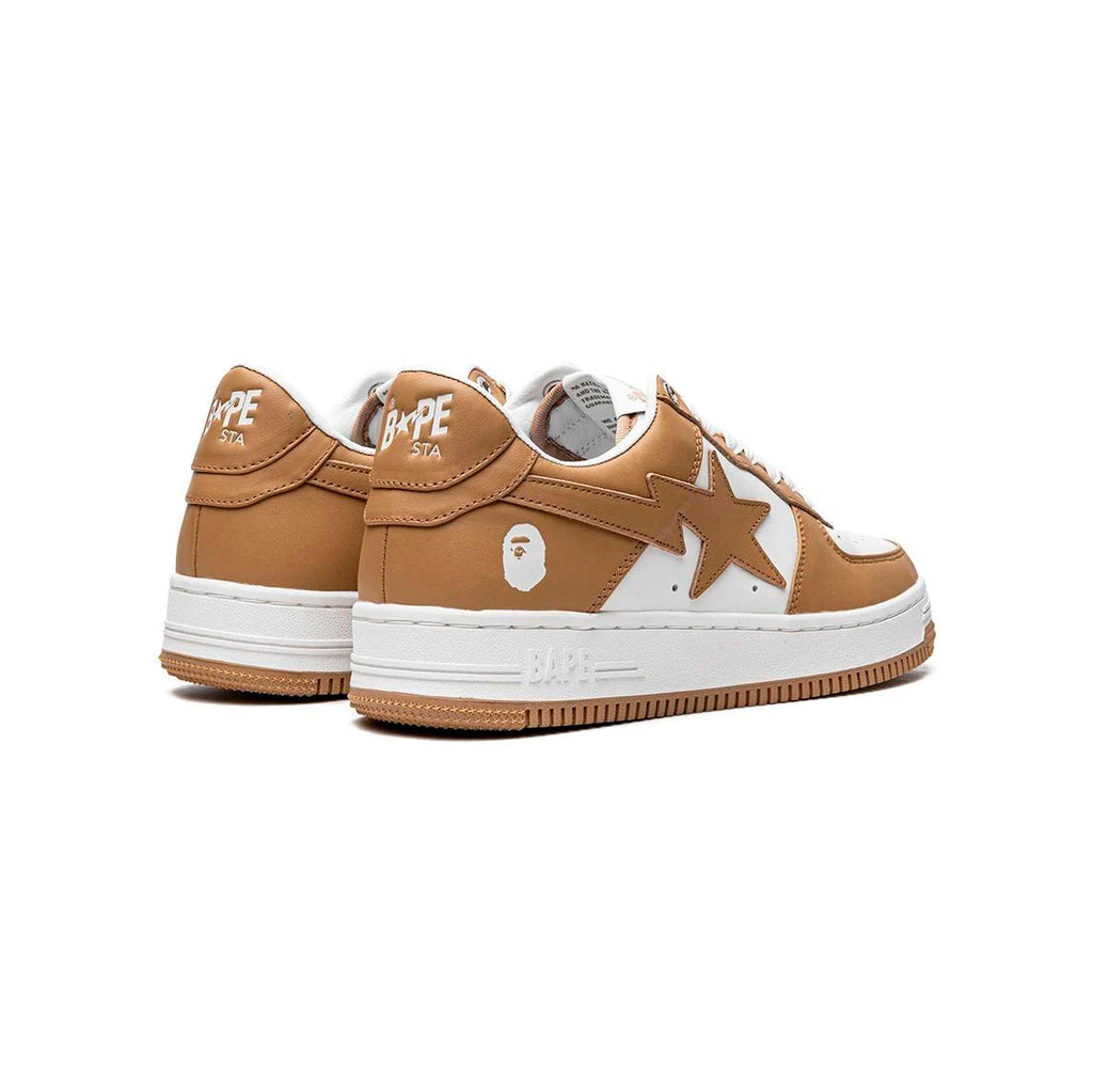 Sneaker A Bathing Ape SK8 STA Low Beige Weiß