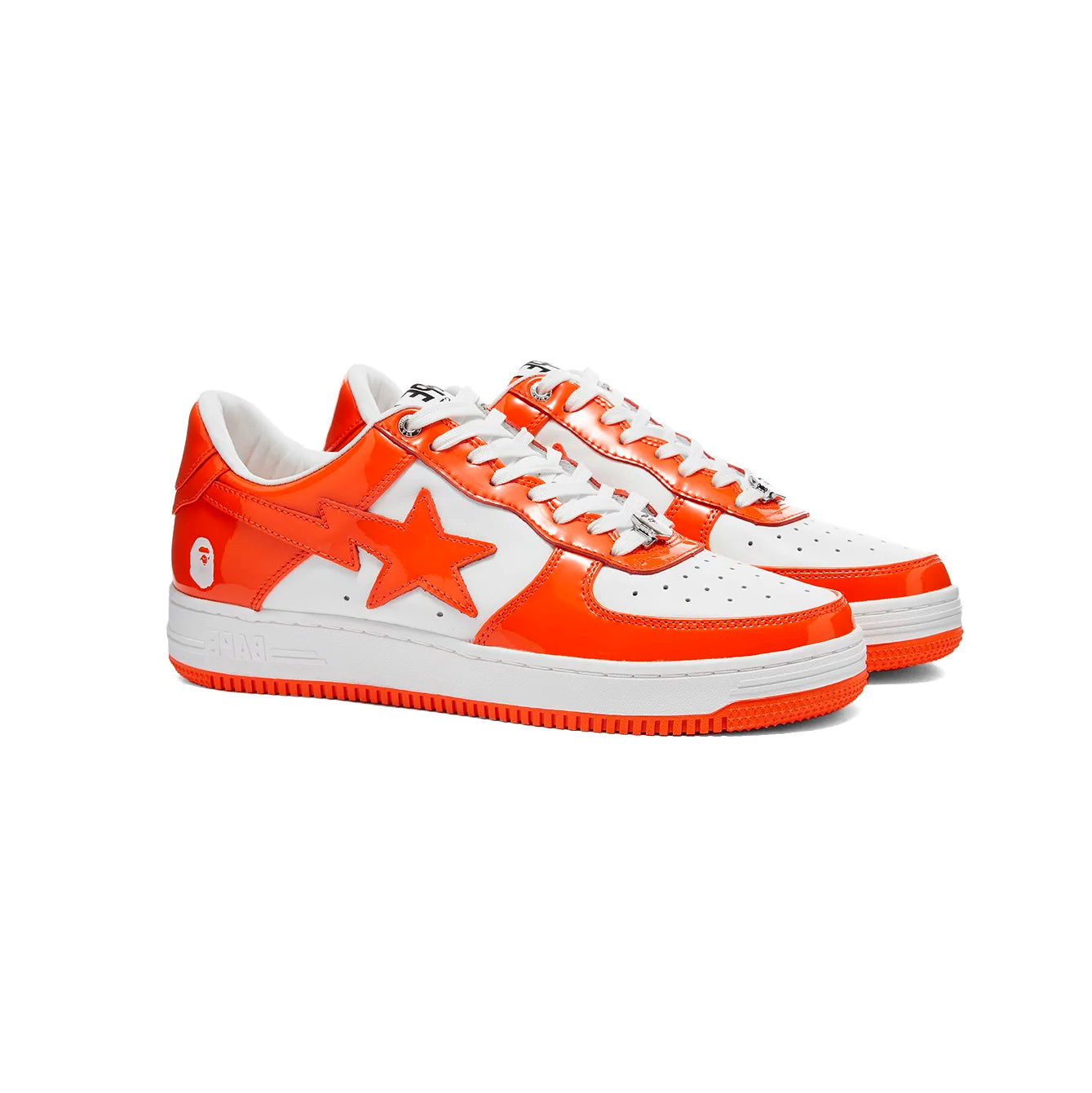 Sneaker A Bathing Ape SK8 STA Low Orange Weiß