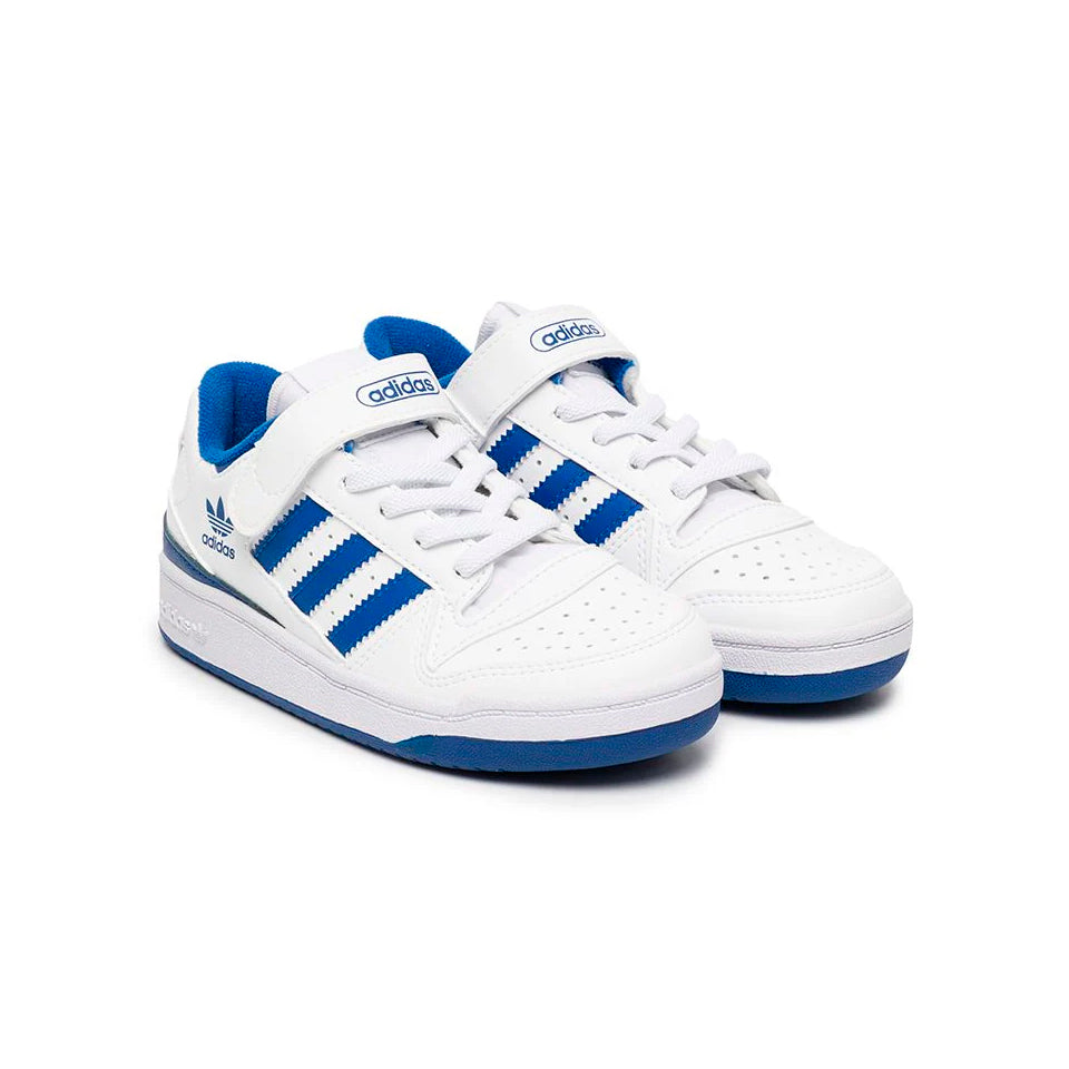 Adidas Forum Low Kinder Weiß und Blau Reale Sneaker