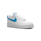 Nike Air Force 1 Low Weiß mit Swoosh Hellblau Next Nature