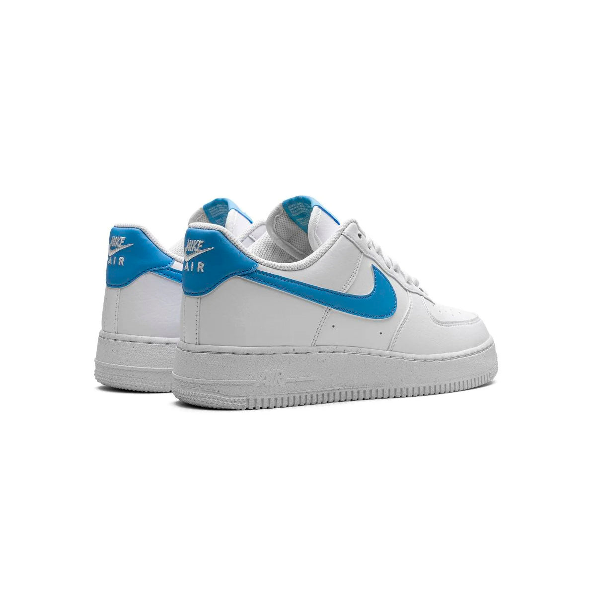 Nike Air Force 1 Low Weiß mit Swoosh Hellblau Next Nature