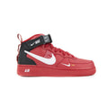 Nike Air Force 1 Mid '07 Rot Universitäts mit Swoosh Weiß