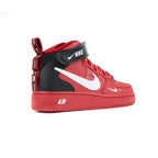 Nike Air Force 1 Mid '07 Rot Universitäts mit Swoosh Weiß