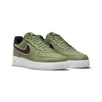 Nike Air Force 1 Low Grün Oliva mit Doppio Swoosh Schwarz und Gold
