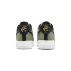 Nike Air Force 1 Low Grün Oliva mit Doppio Swoosh Schwarz und Gold