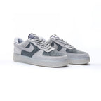Nike Air Force 1 Low Grau Lupo Dunkel in Leder Scamosciata