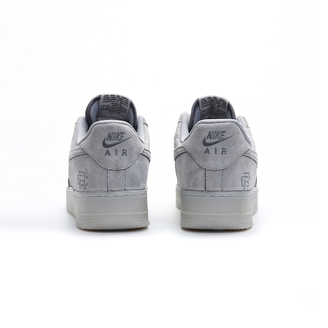 Nike Air Force 1 Low Grau Lupo Dunkel in Leder Scamosciata