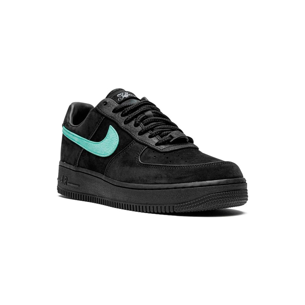 Nike Air Force 1 Low Schwarz mit Swoosh Tiffany Grün Acqua