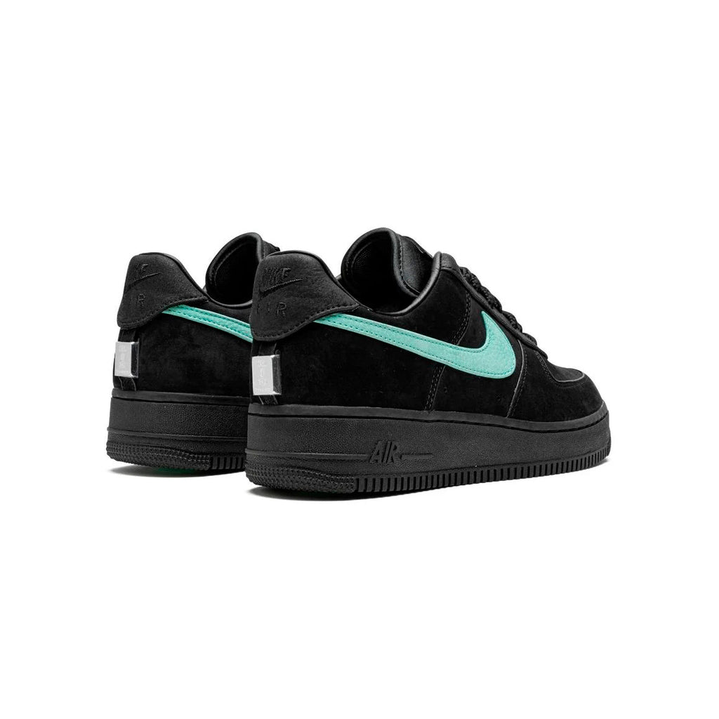 Nike Air Force 1 Low Schwarz mit Swoosh Tiffany Grün Acqua