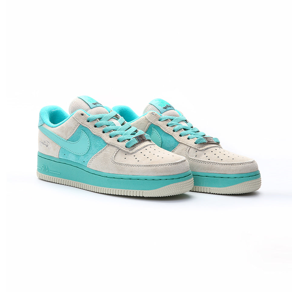 Nike Air Force 1 Low Sabbia mit Swoosh Tiffany Blau Acqua