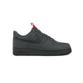 Nike Air Force 1 Low Grau Anthrazit mit Details Schwarz und Rot