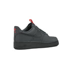 Nike Air Force 1 Low Grau Anthrazit mit Details Schwarz und Rot