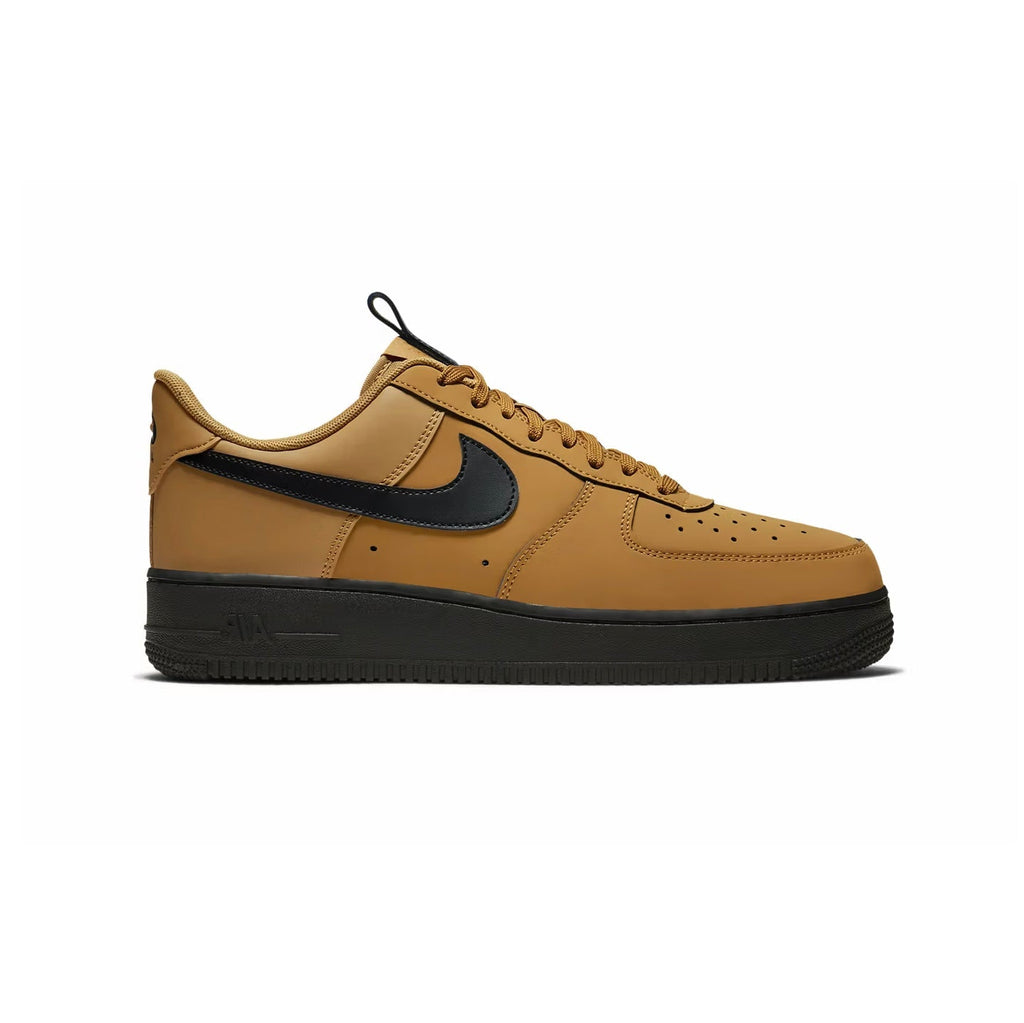 Nike Air Force 1 Low Braun Wheat mit Swoosh Schwarz