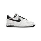 Nike Air Force 1 Low Weiß und Schwarz mit Details in Leder Glänzend