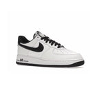 Nike Air Force 1 Low Weiß und Schwarz mit Details in Leder Glänzend