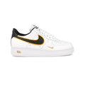 Nike Air Force 1 Low Weiß mit Doppio Swoosh Schwarz und Gold Metallizzato