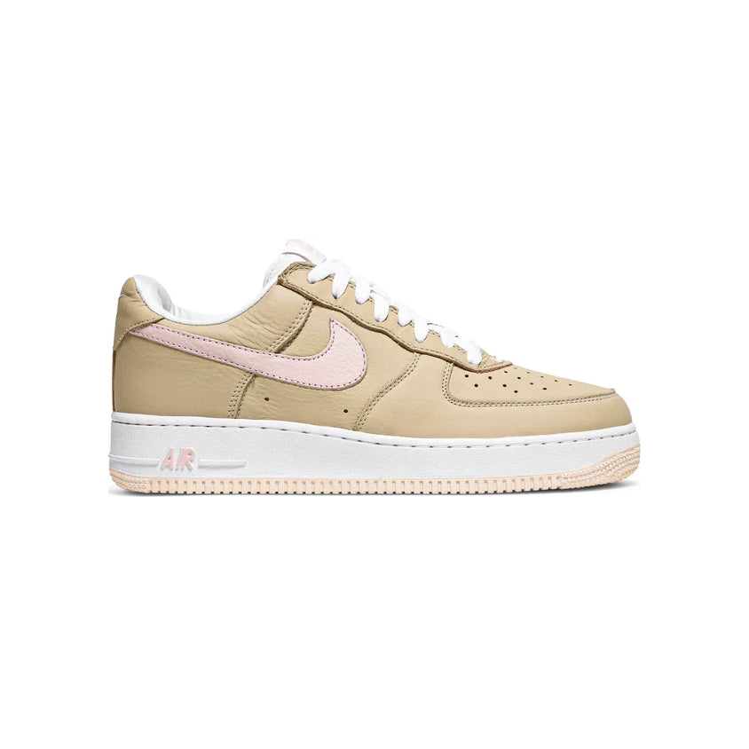 Nike Air Force 1 Low Beige Leinen mit Details Rosa Pastello