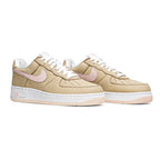 Nike Air Force 1 Low Beige Leinen mit Details Rosa Pastello