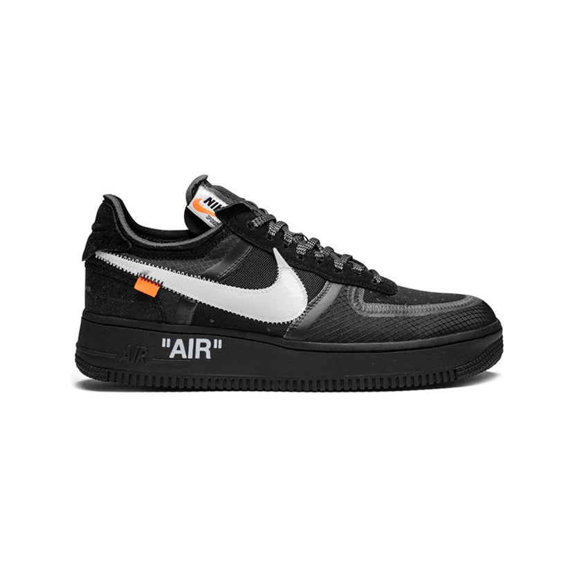Nike Air Force 1 Low x Off-Weiß Schwarz mit Swoosh Weiß und Details Orange