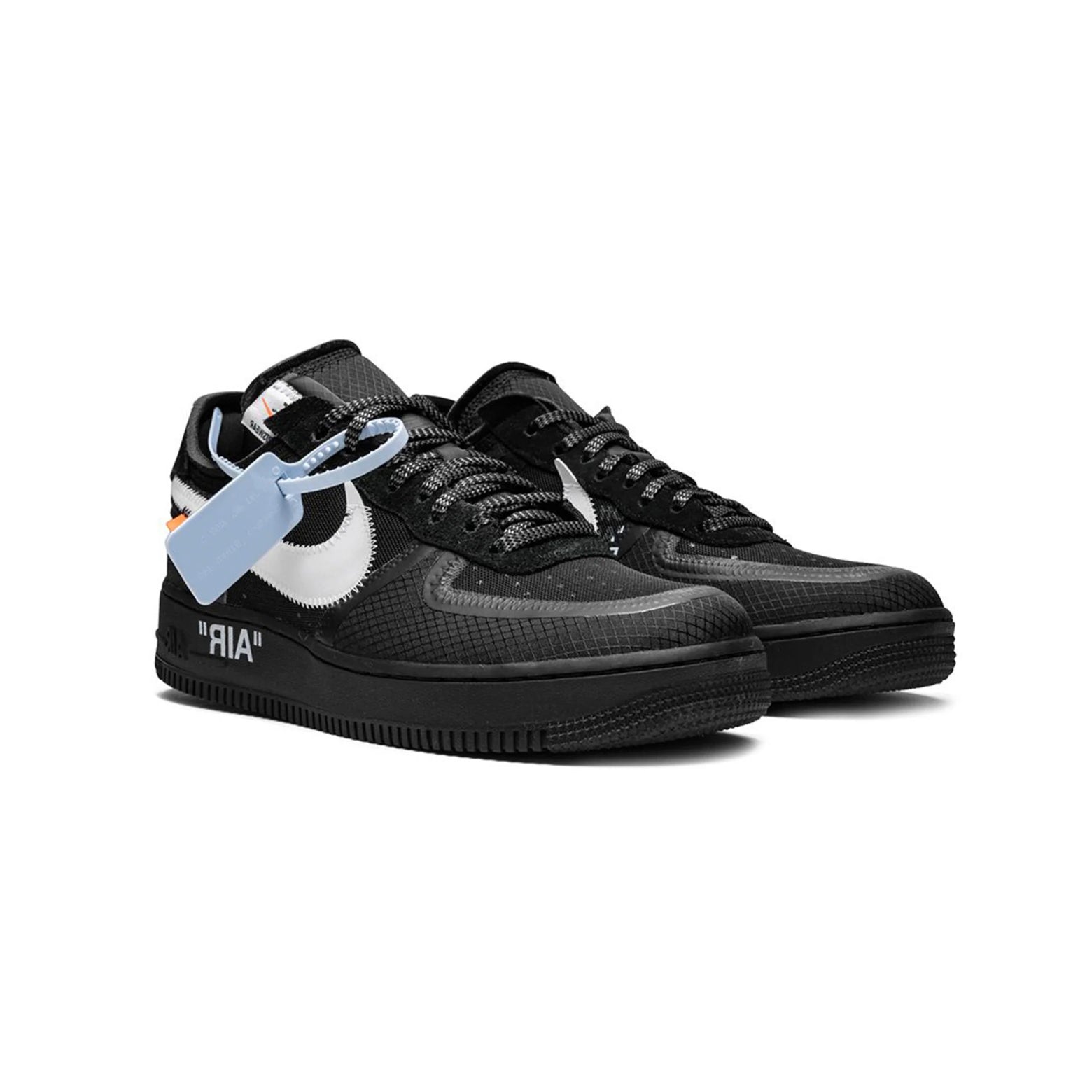 Nike Air Force 1 Low x Off-Weiß Schwarz mit Swoosh Weiß und Details Orange