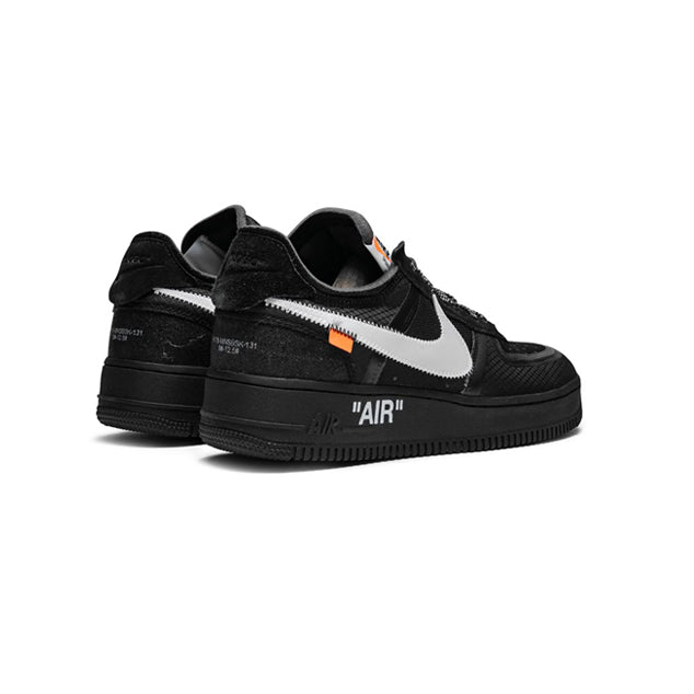 Nike Air Force 1 Low x Off-Weiß Schwarz mit Swoosh Weiß und Details Orange