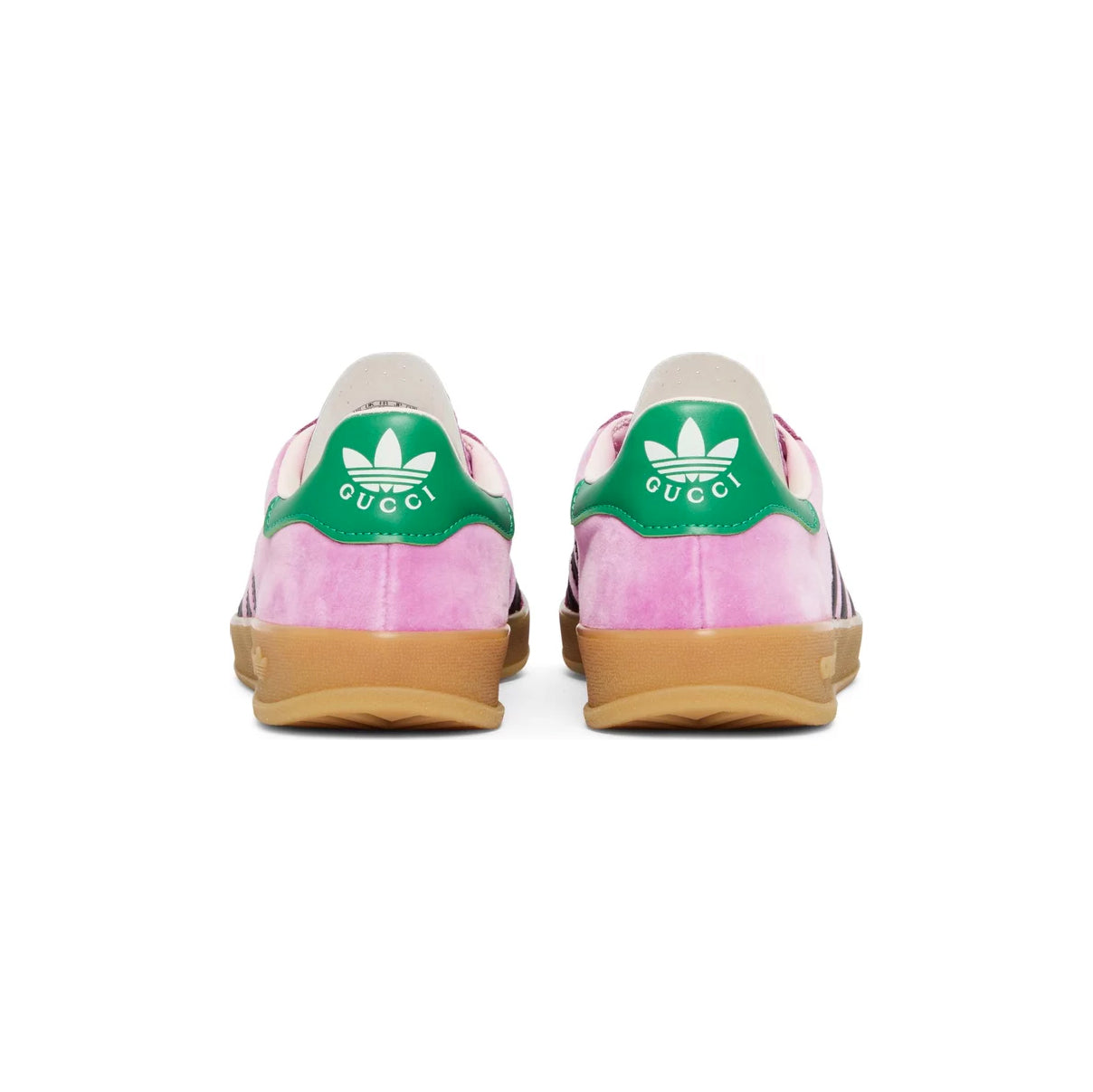 Sneaker Adidas Gazelle x Gucci Rosa mit Details Schwarz und Grün
