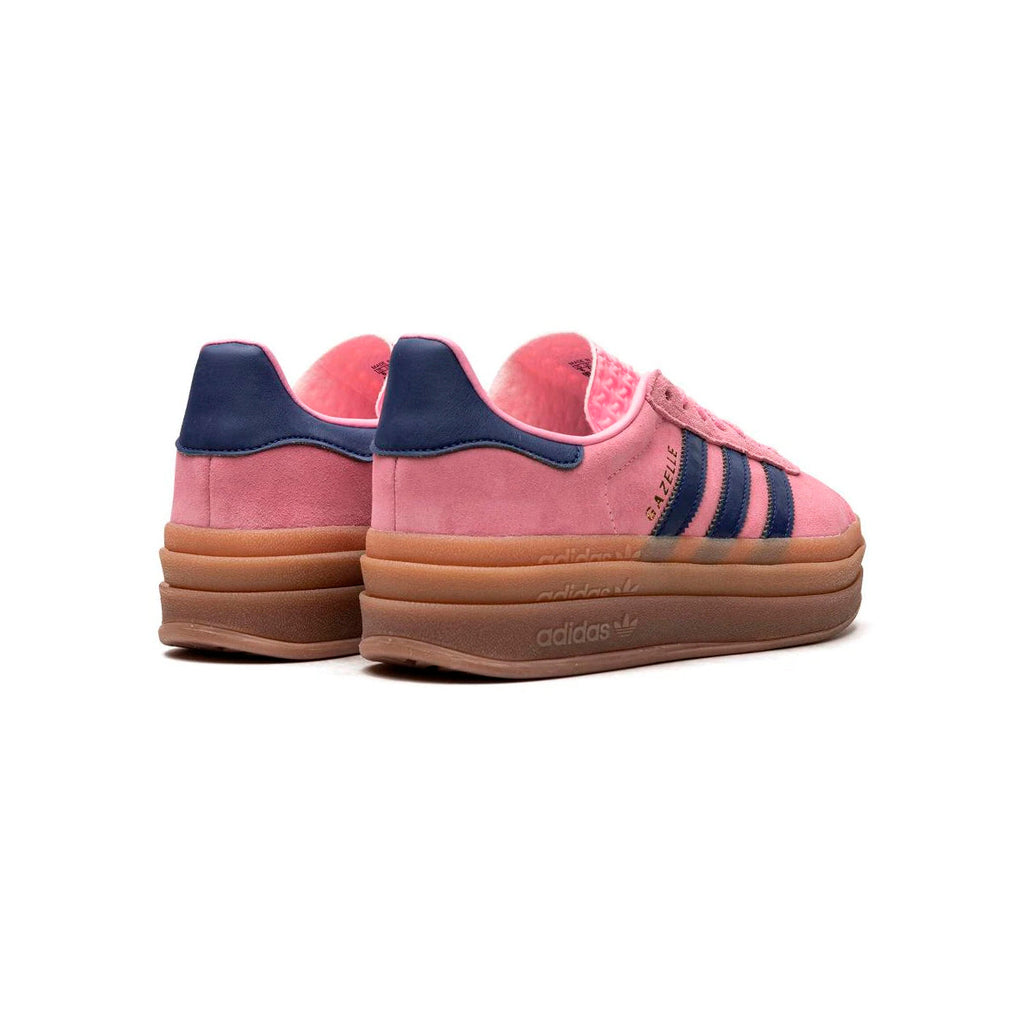 Adidas Gazelle Bold Schuhe Rosa mit Details Blau Navy Damen Platform