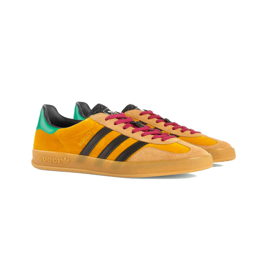 Adidas Gazelle x Gucci Gelb Schwarz Grün Schuhe Exklusiv