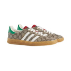 Sneaker Adidas Gazelle x Gucci Beige mit Monogramma GG und Sohle Gum