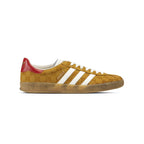 Sneaker Adidas Gazelle x Gucci Gelb Ocra mit Monogramma GG