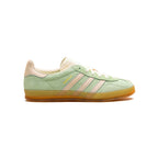 Sneaker Adidas Gazelle Indoor Grün Pastello und Beige in Suede