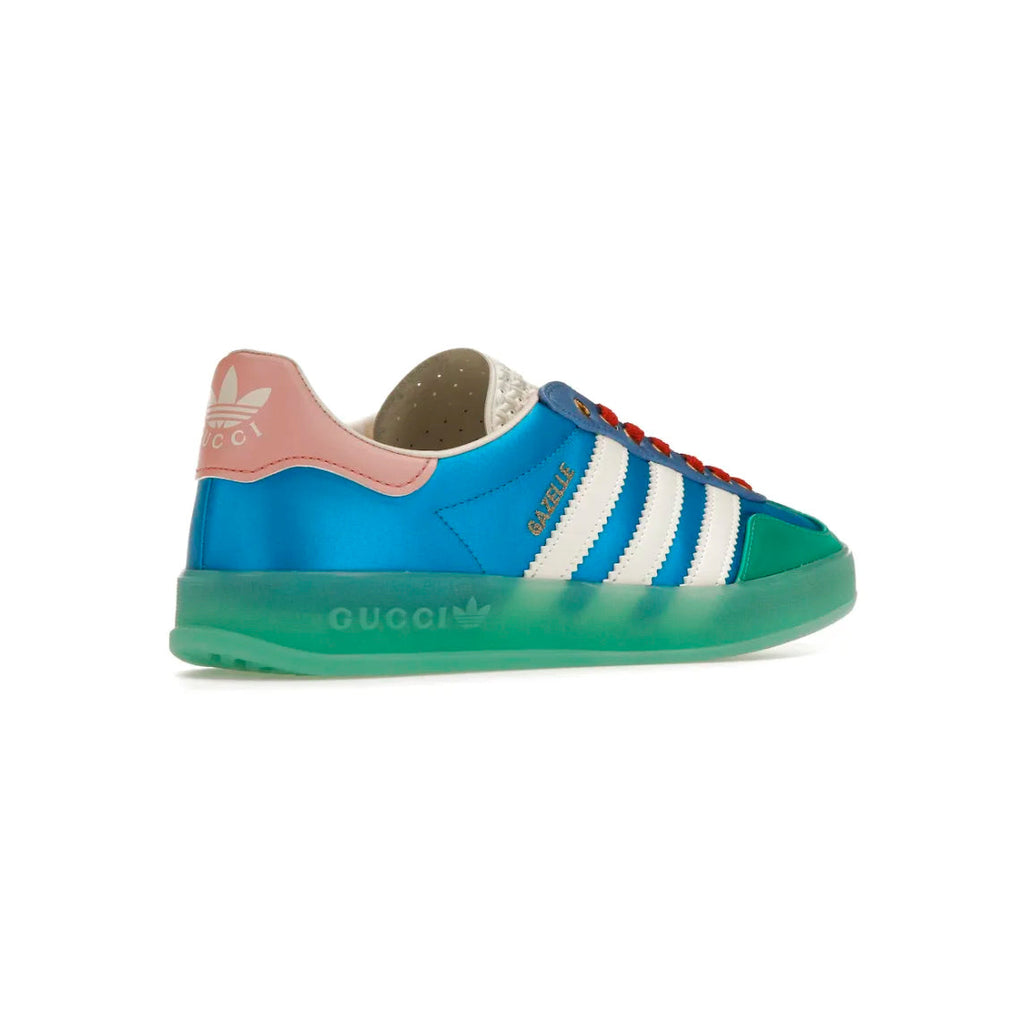 Sneaker Adidas Gazelle x Gucci Multicolor Blau Grün mit Sohle Trasparente