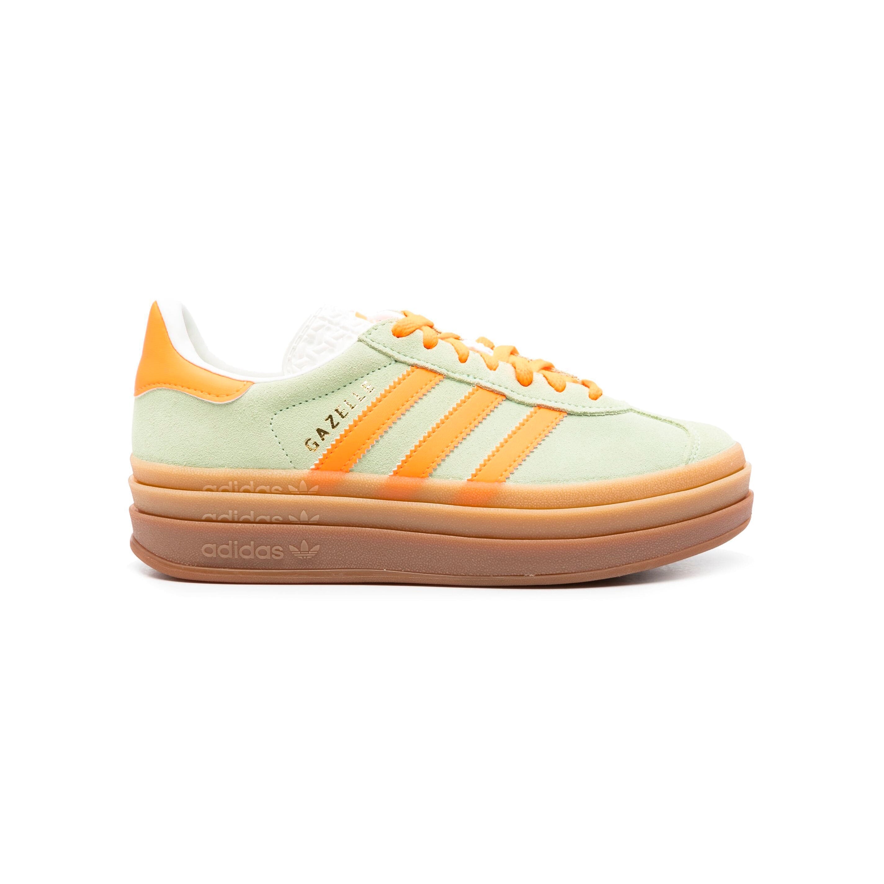 Adidas Gazelle Bold Schuhe Grün Hell und Orange Damen Retro