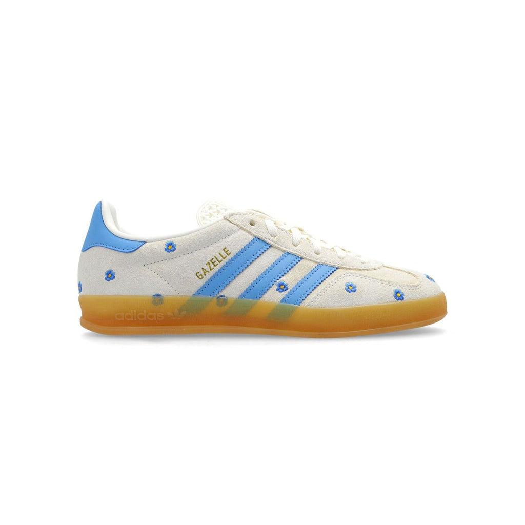 Sneaker Adidas Gazelle Indoor Fiori Blau und Weiß in Suede