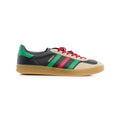 Sneaker Adidas Gazelle x Gucci Schwarz mit Details Rot und Grün in Suede