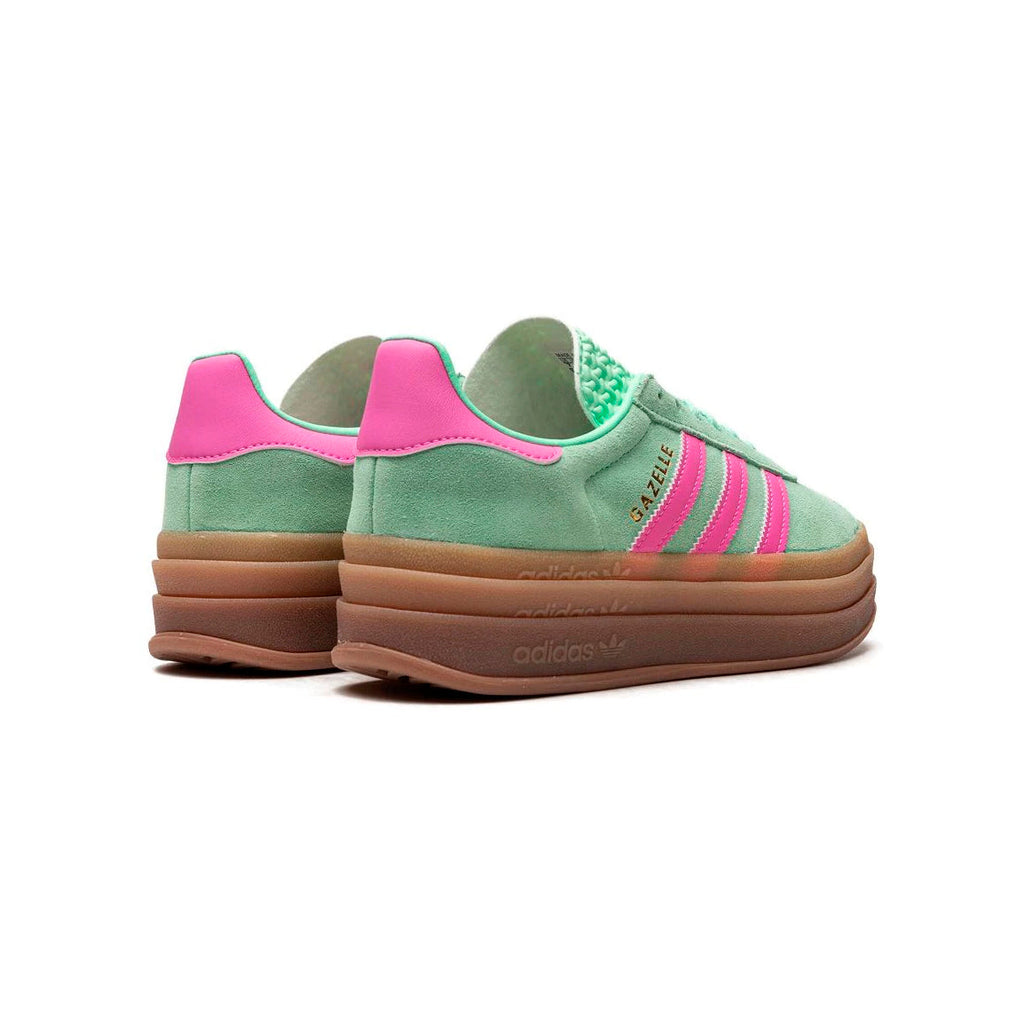 Adidas Gazelle Bold Schuhe Grün Menta mit Details Rosa Damen Platform