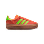 Adidas Gazelle Bold Schuhe Orange mit Details Grün Neon Damen Platform