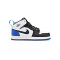 Nike Air Jordan 1 Mid Kinder Royal Schwarz Weiß Sohle Blau