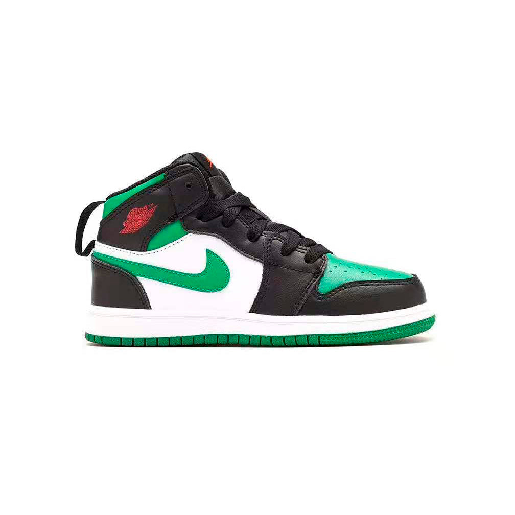 Nike Air Jordan 1 Mid Kinder Grün Pino Schwarz Weiß Raffinato